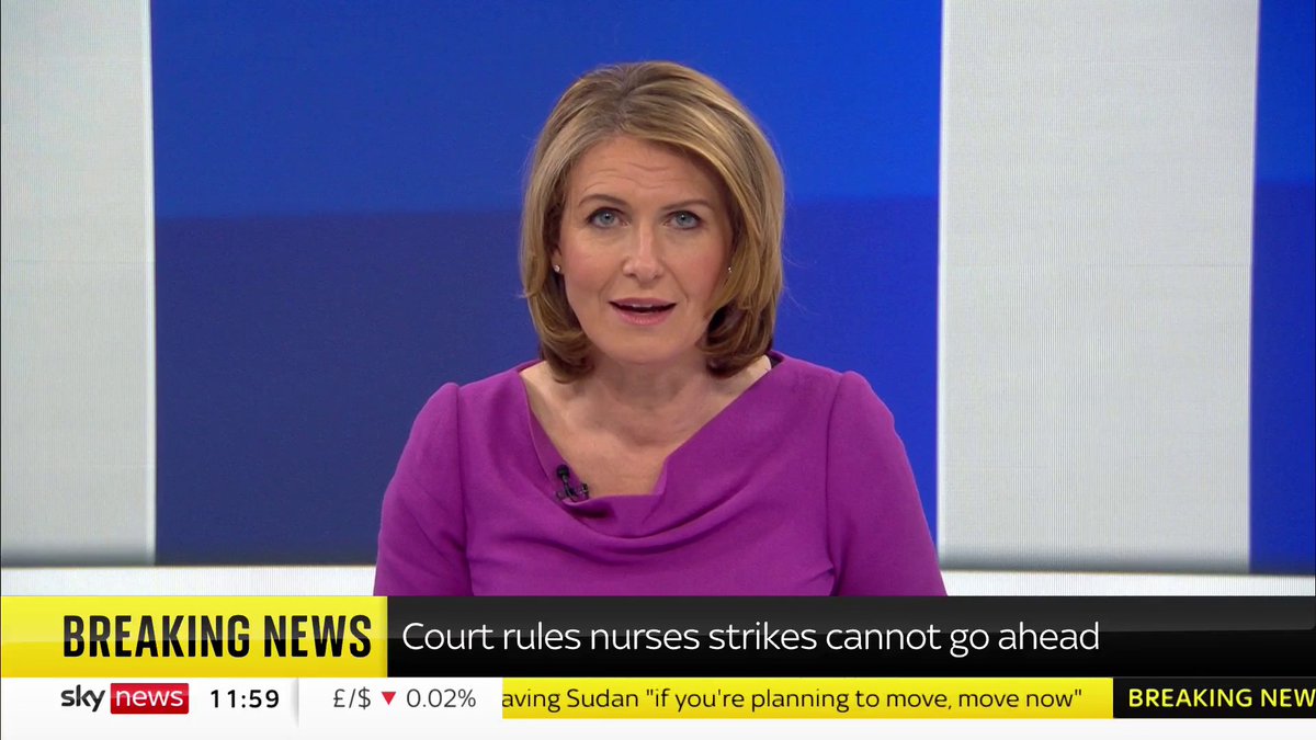 BREAKING: High Court rules that strike action planned by the Royal College of Nursing on 2 May is unlawful. 📺 Sky 501, Virgin 602, Freeview 233 and YouTube
