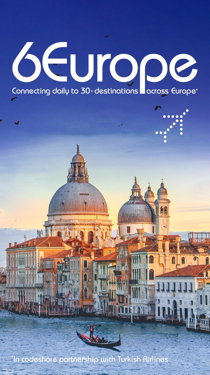 Now connecting to 30+ destinations across Europe in partnership with Turkish Airlines. Book now #6Europe #Codeshare #TurkishAirlines #goIndiGo #IndiaByIndiGo