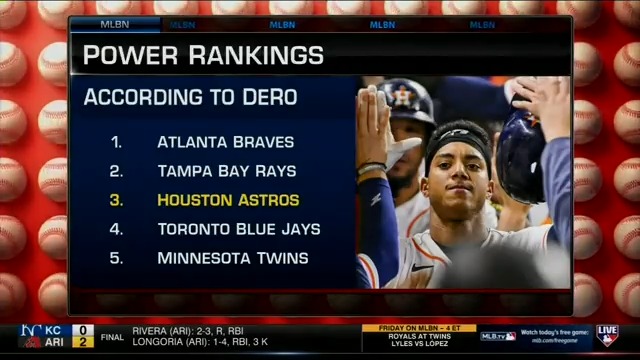 .Mark DeRosa left the Houston Astros off his top 5 teams yesterday, so he wanted to apologize...