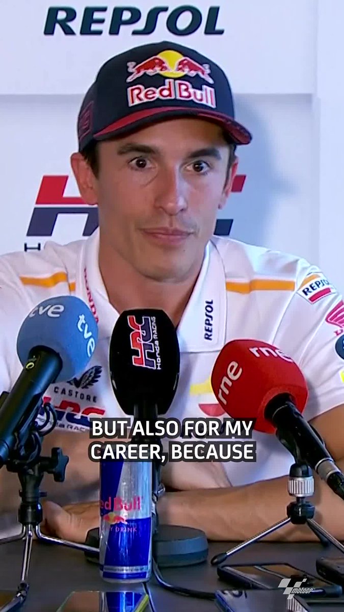 "If I reinjure it, it could be the end of my career" 🎙️ Marc Márquez explains why he opted against returning to action at the #SpanishGP 🇪🇸 ⚠️ #MotoGP
