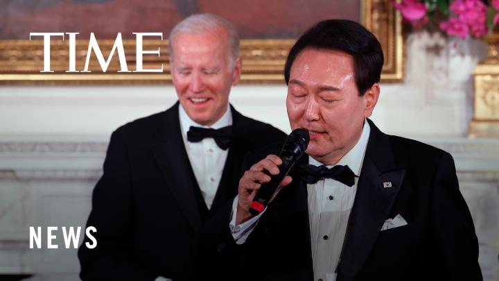 South Korean President Yoon Suk Yeol sings "American Pie" at White House state dinner