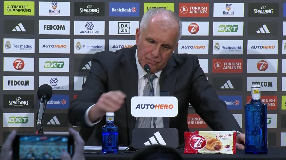 "No puede pasar nunca más. No es bueno para el baloncesto. Voy a intentar calmar a toda la gente. Tengo amigos aquí, el Real Madrid es un gran club y quiero que se hable de baloncesto". El mensaje de Obradovic después de lo ocurrido en el WiZink 👏 ¡CHAPÓ! #EuroligaDAZN 🏀