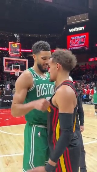 Nothing but respect between Tatum and Trae 💯