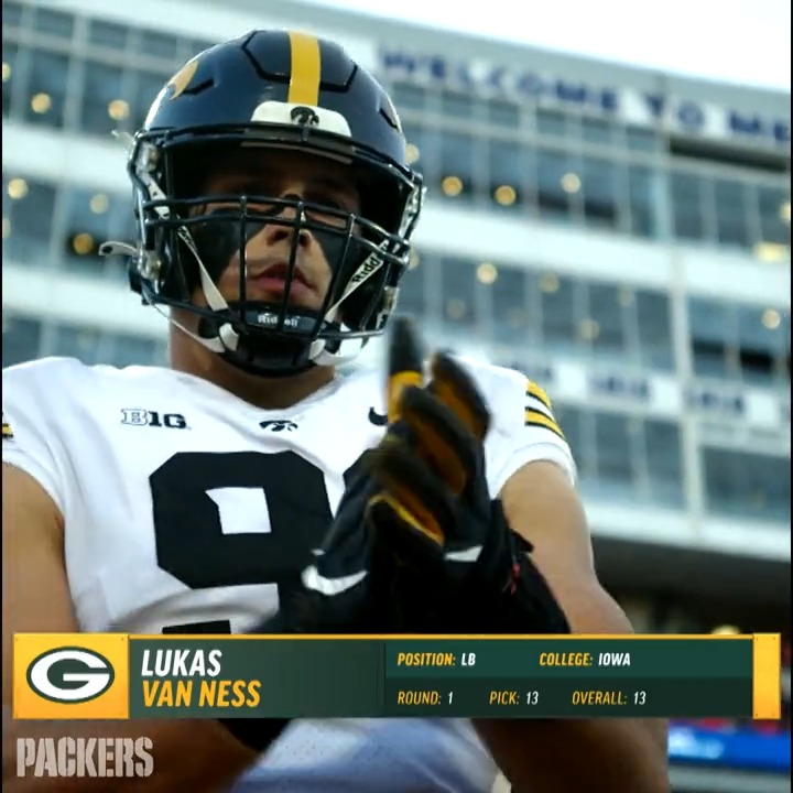 "I can't wait to get my career started here with Green Bay." Welcome to the Pack, Lukas Van Ness! #PackersDraft | Meijer