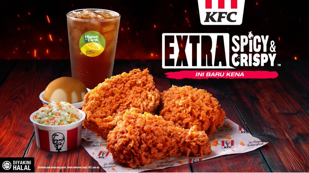Korang yang suka layan ayam goreng Hot &amp; Spicy tu kena try Extra Spicy &amp; Crispy tau. Lagi rangup, lagi pedas. Pedas dia tu jenis yang juuust the right kick!