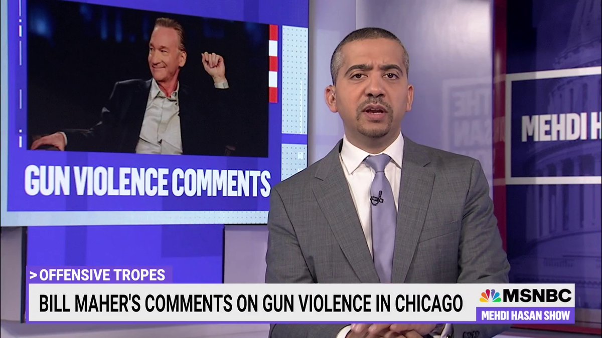 "White people kill other white people at almost the same rate black people kill other black people & yet you never hear anyone complaining about 'white on white crime'. These aren't points of sage wisdom from Maher. They are classic racist dog whistles."