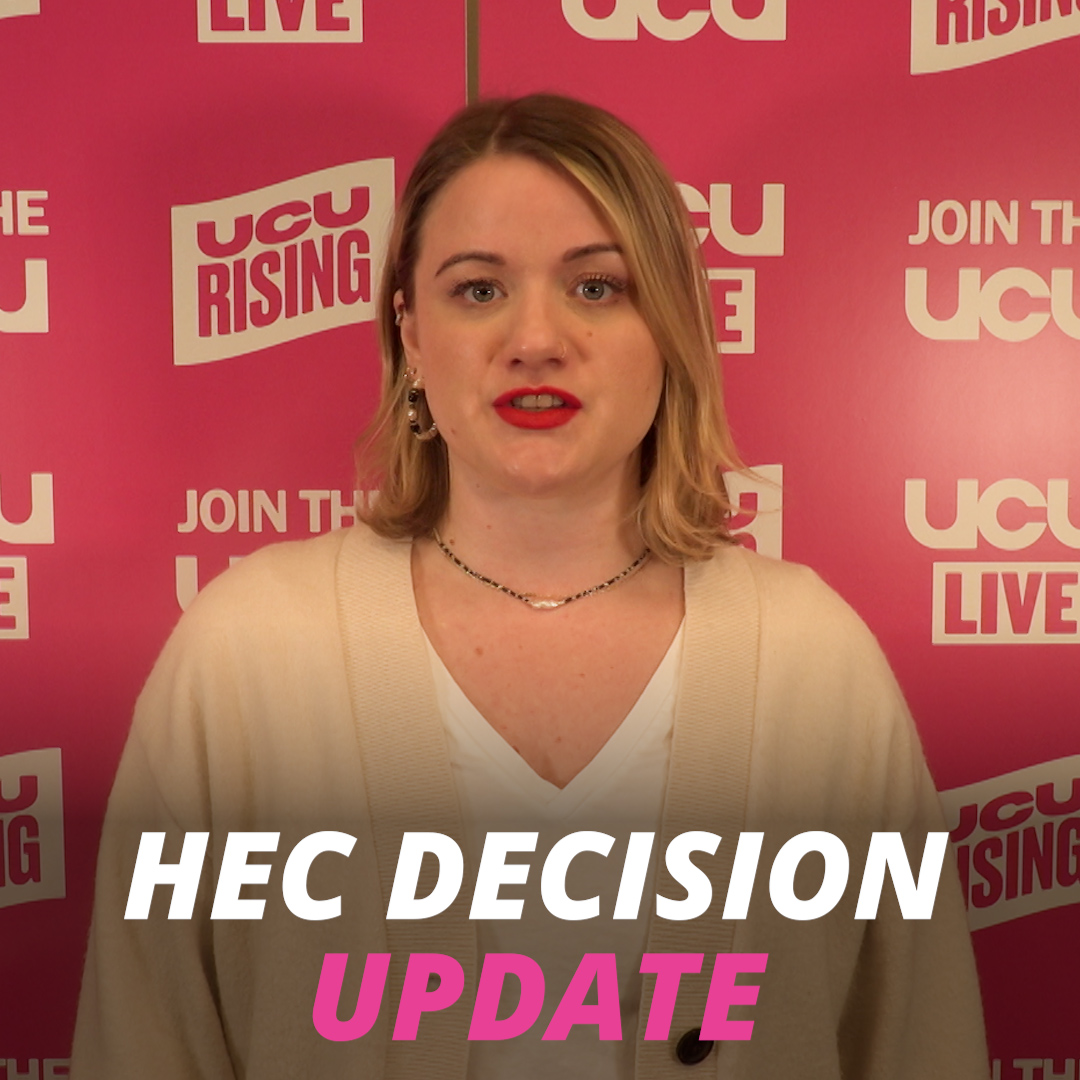 Today, our union's higher education committee met to set out a programme of action to maximise pressure on employers An update from our general secretary Jo Grady 👇 #ucuRISING