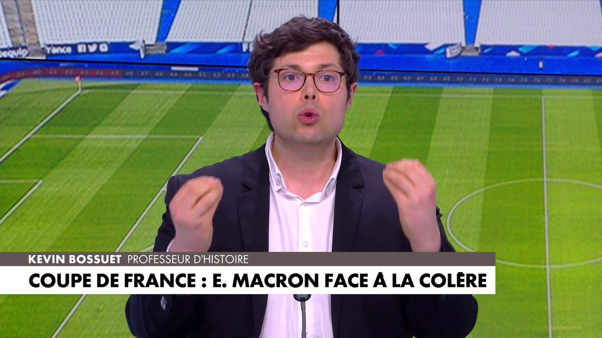 Kevin Bossuet, à propos des éventuels mouvements de contestation durant la finale de la Coupe de France, samedi soir : «J'en veux beaucoup à la CGT et à ces syndicalistes qui utilisent le sport pour faire passer un message politique», dans #HDPros2