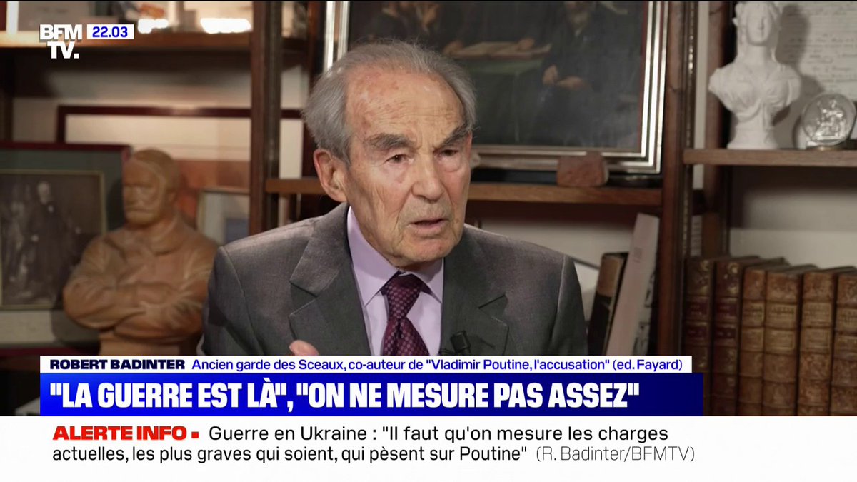 🗣 "On voit qu’ils n’ont pas vécu la guerre" ➡ Robert Badinter critique les manifestants contre la réforme des retraites