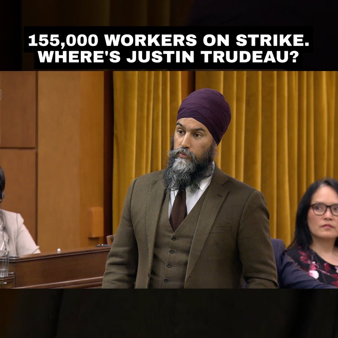 155,000 workers are on strike. Instead of getting these workers a contract, Justin Trudeau jetted off to New York. PSAC-AFPC workers need the Prime Minister to take this seriously and give them the respect they deserve.
