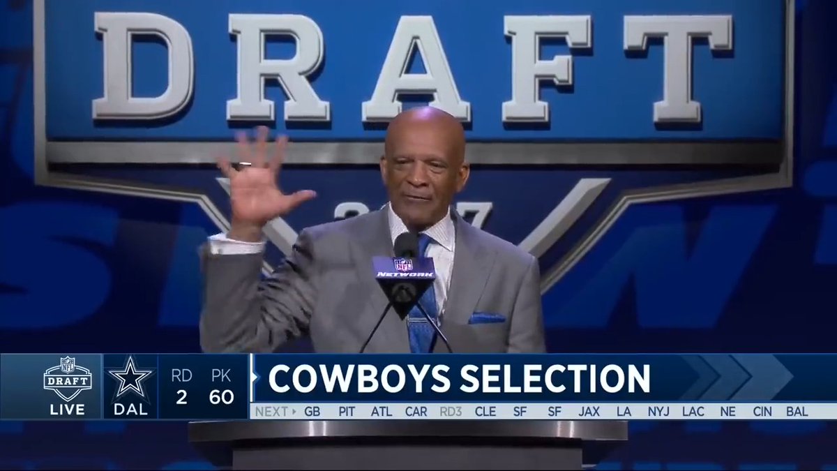 Drew Pearson overcame the boos in 2017 to announce the Dallas Cowboys' 2nd round pick 😂 What does he have in store for his pick announcement tonight? 🔥 📺: 2023 #NFLDraft continues tonight at 7pm ET on NFLN/ESPN/ABC 📱: Stream on NFL+