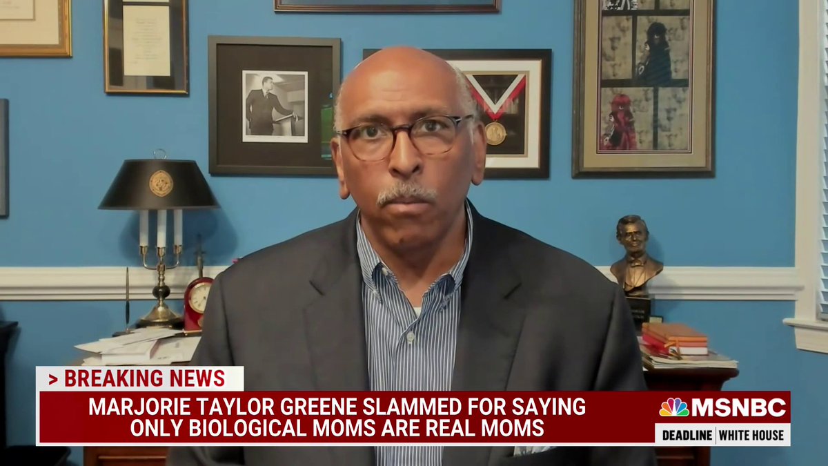 "To think that a Marjorie Taylor Greene could look at my mother and say she's not a mother, well you need to shut the you know what up and step back because motherhood is something that comes from the heart" - Michael Steele w/ Nicolle Wallace