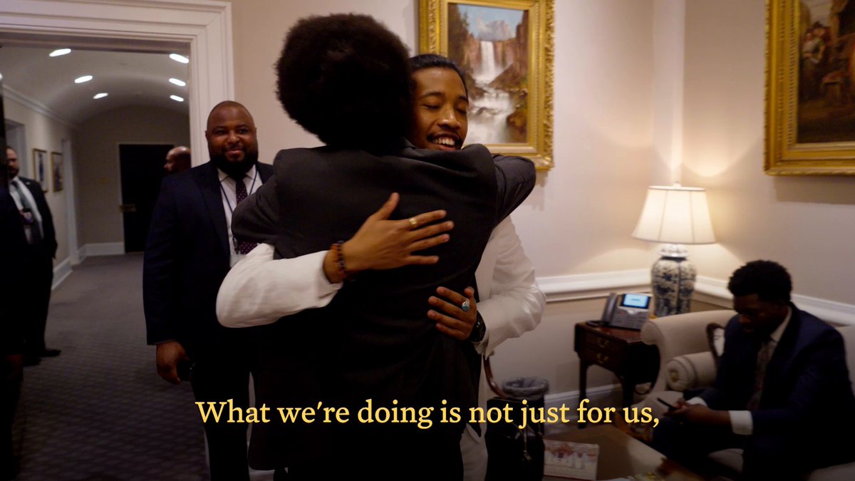 It was my pleasure welcoming the Tennessee Three to the White House. Thank you, Representatives Justin Jones, Justin Pearson, and Gloria Johnson, for your leadership and courage to stand up for safer communities and democratic values.