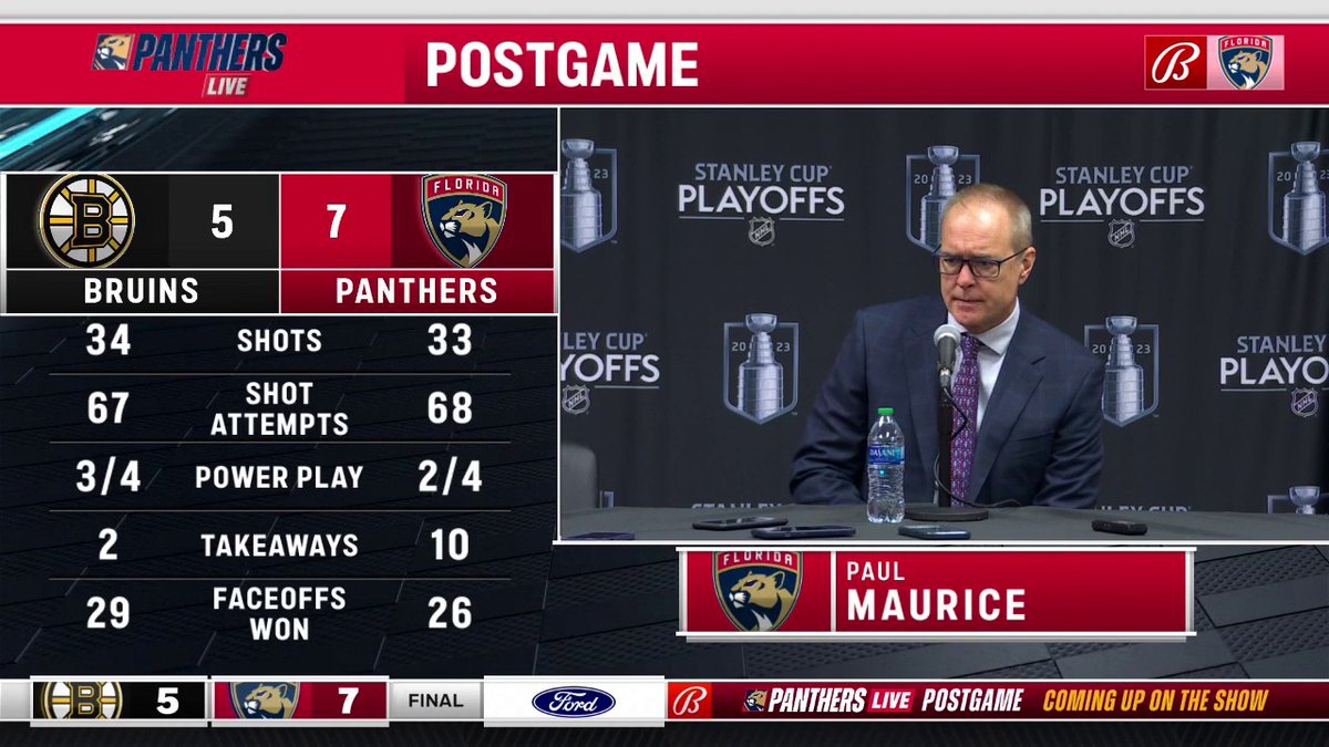 "Maybe some names that don't get talked about in the series, John Congemi and Myles Fee back in the video room... What an enormous impact they have! They called it, I didn't have it on the bench." Paul Maurice on the crucial hand pass challenge 🎙