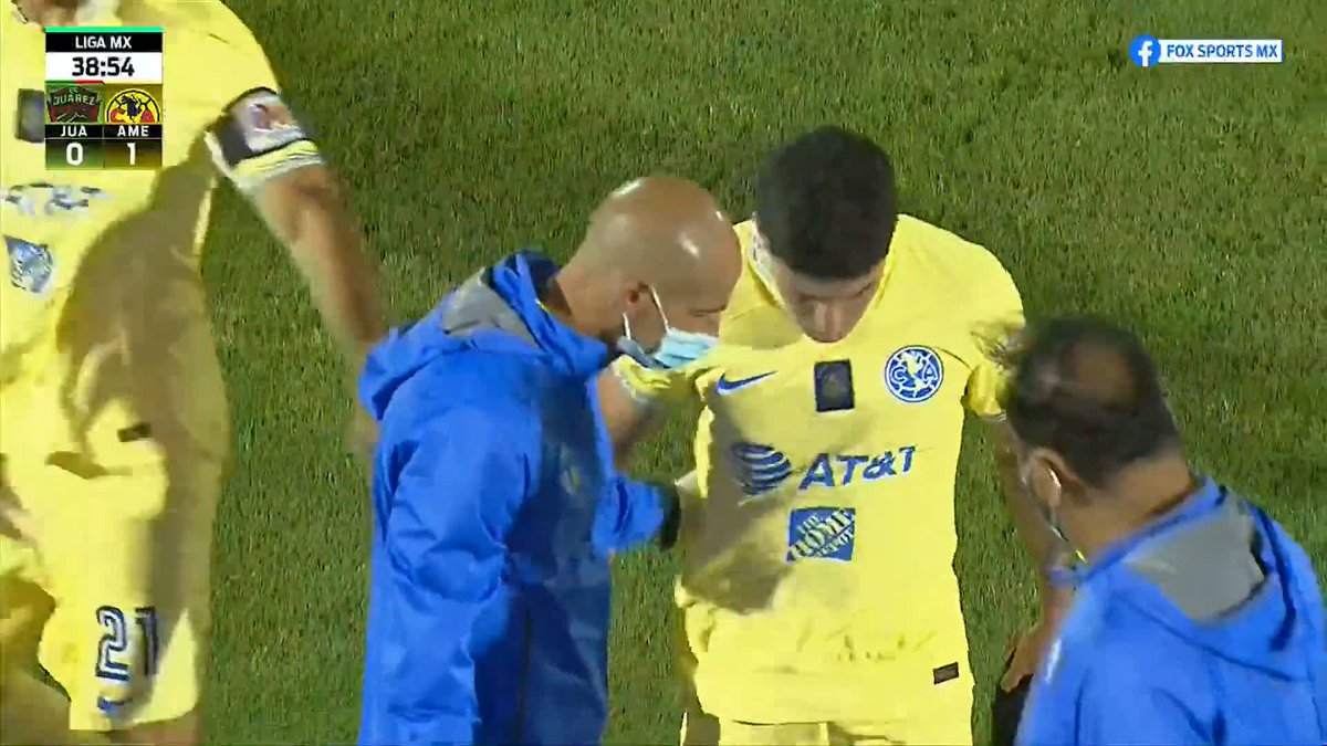 ¡NOOOO! ZENDEJAAAS 😱 El jugador se quitó la máscara que lo protege y no podrá continuar en el partido. EN VIVO: #BravosxFSMX