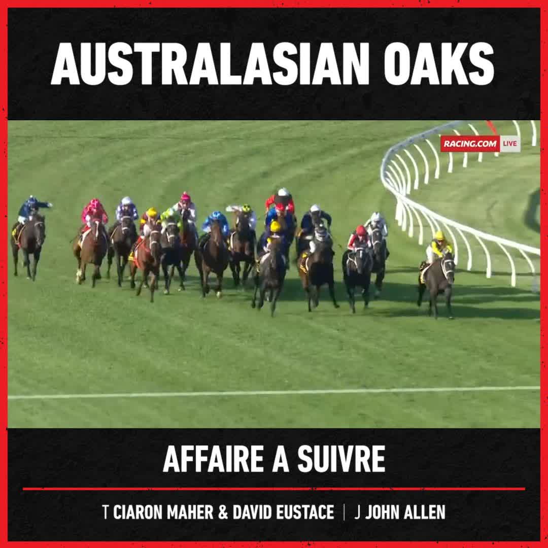 The Australasian Oaks goes to Ciaron Maher Racing & Johnny Allen! 😍 Affaire A Suivre is a G1-winning filly! ⭐️