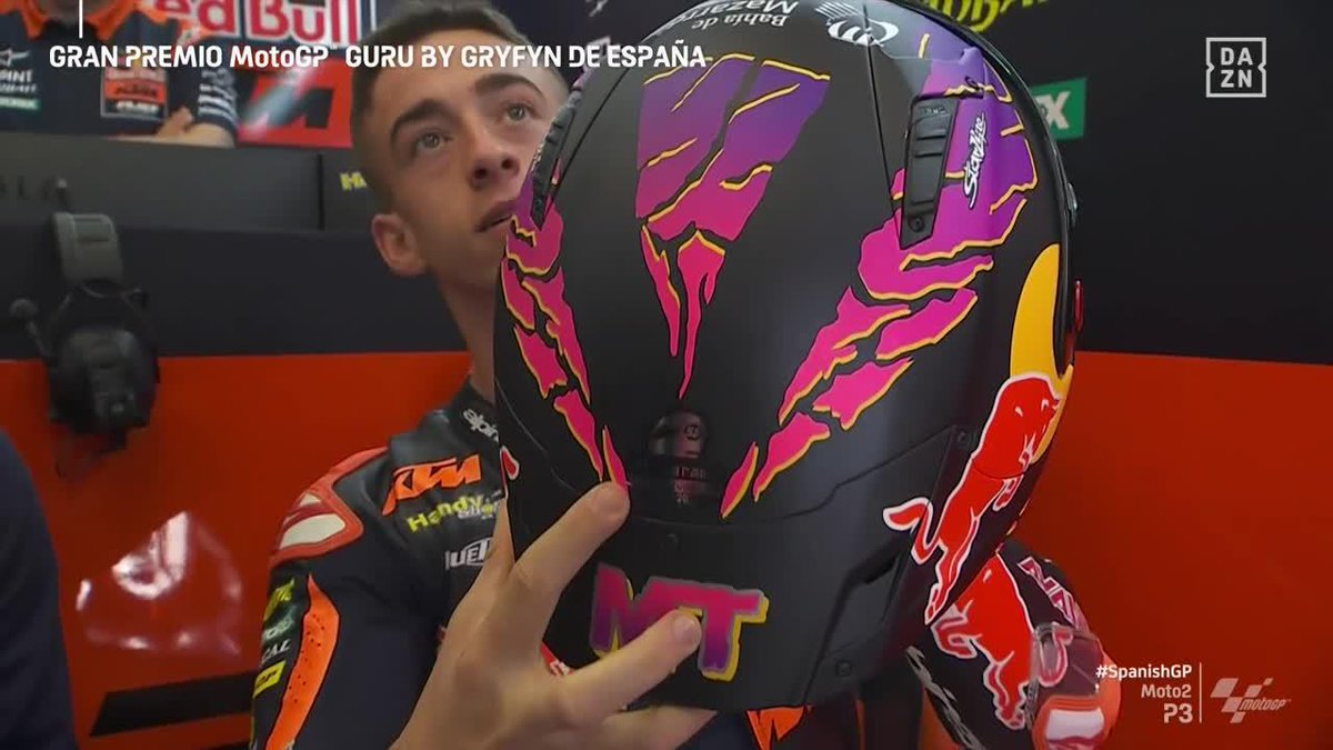 Un modelo clásico con un nombre que todavía lo es más: MT Jarama 😁 El casco de Pedro Acosta para el #SpanishGP 🇪🇸 #MotoGP 🏁
