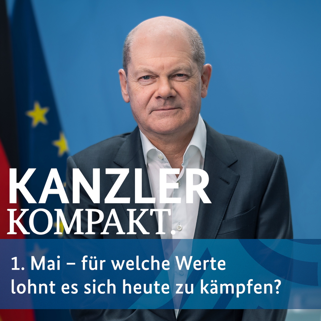 Der #1Mai steht für #Respekt für Arbeitnehmerinnen und Arbeitnehmer und Gewerkschaften. Auf Preissteigerungen wurde mit guten Tarifabschlüssen reagiert und wir arbeiten an einer CO2-neutralen Wirtschaft mit neuen Arbeitsplätzen. Darauf blicke ich mit Zuversicht. #KanzlerKompakt