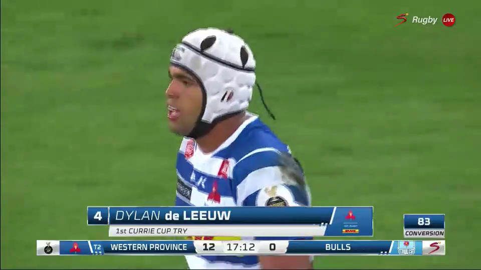 Dylan de Leeuw won't forget his debut #CurrieCup try 💥 Two massive hand-offs and then a step to leave the Bulls players on the floor 💪 Great solo effort from the big man!