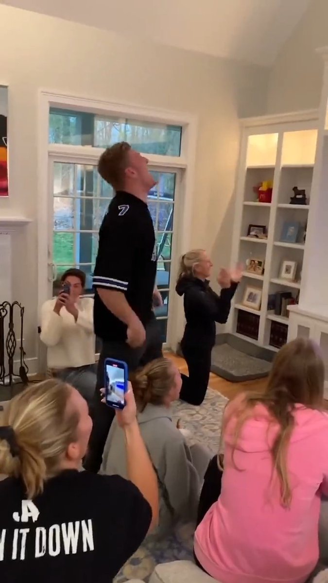 Will Levis' reaction when he was drafted by the Titans 🙏 (via NFL)