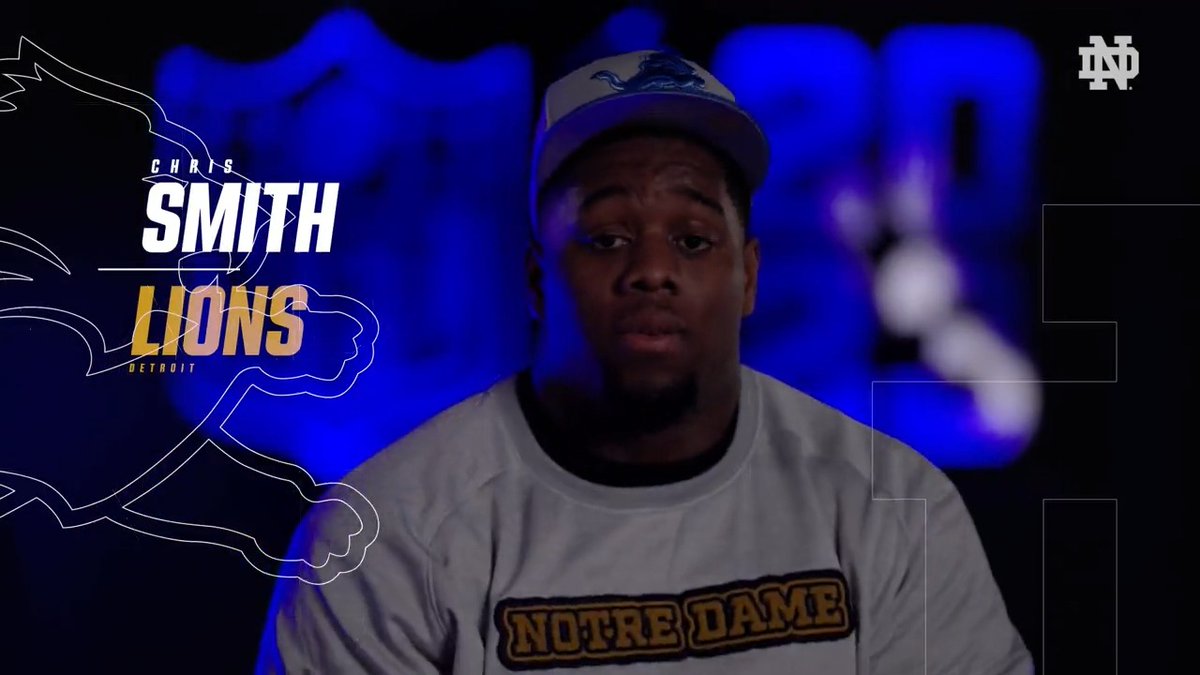 Representing his city 🫡 Chris Smith is staying in Detroit Detroit Lions #GoIrish☘️