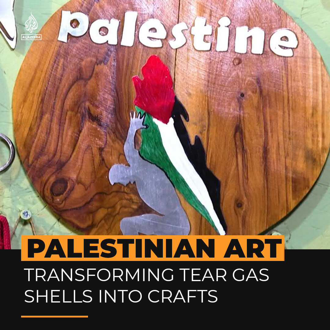 This Palestinian artist transforms Israeli tear gas canisters into handicrafts 👇
