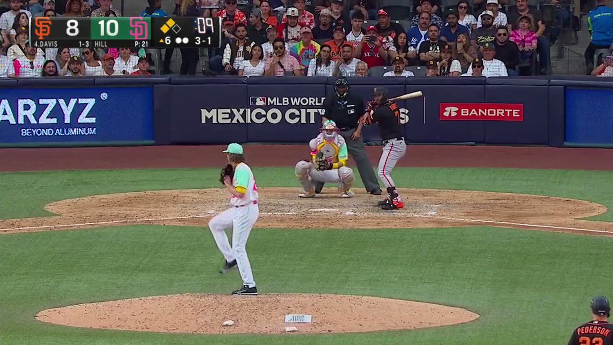 Yesterday, umpires called 13 strikes on pitches that missed the zone by at least 3.5 inches. This was the most in a day since September 19, 2021. Also, Umpire Eric Bacchus missed 26 calls in the #Nationals #Pirates game for a correct rate of 83.9% -- the worst this season.