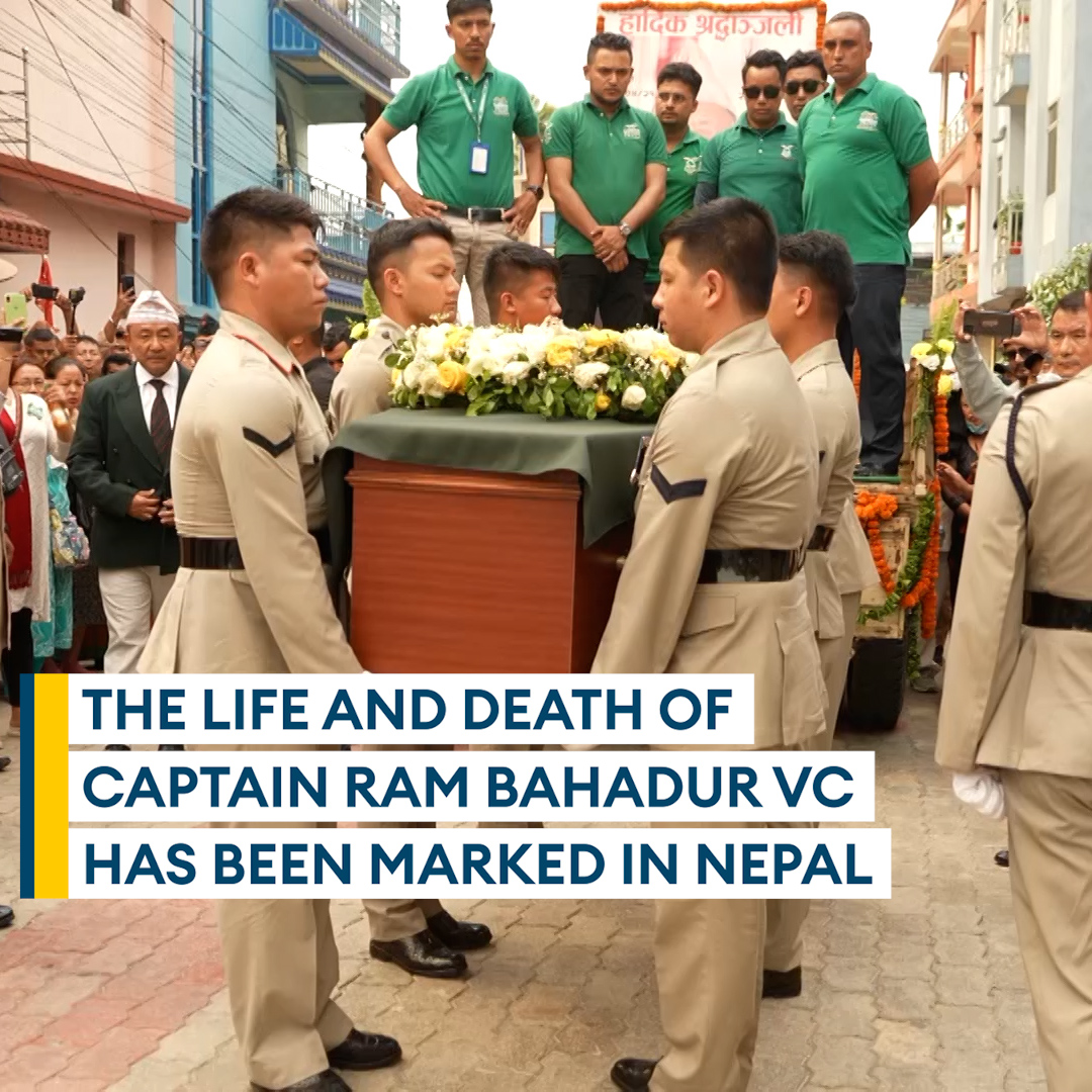 Hundreds have lined the streets of Damak, in Nepal, to escort Captain Ram Bahadur Limbu VC to his final resting place. He was the last living Gurkha recipient of the Victoria Cross: Gurkha Brigade Association The Gurkha Welfare Trust UK in Nepal 🇬🇧🇳🇵 British Army 🇬🇧