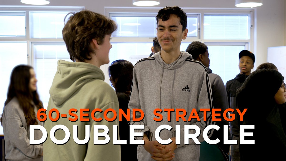 Getting teens to talk to someone besides their besties can be a challenge. But a simple classroom activity called "Double Circle" can help them step out of their comfort zones. #60SecondStrategy