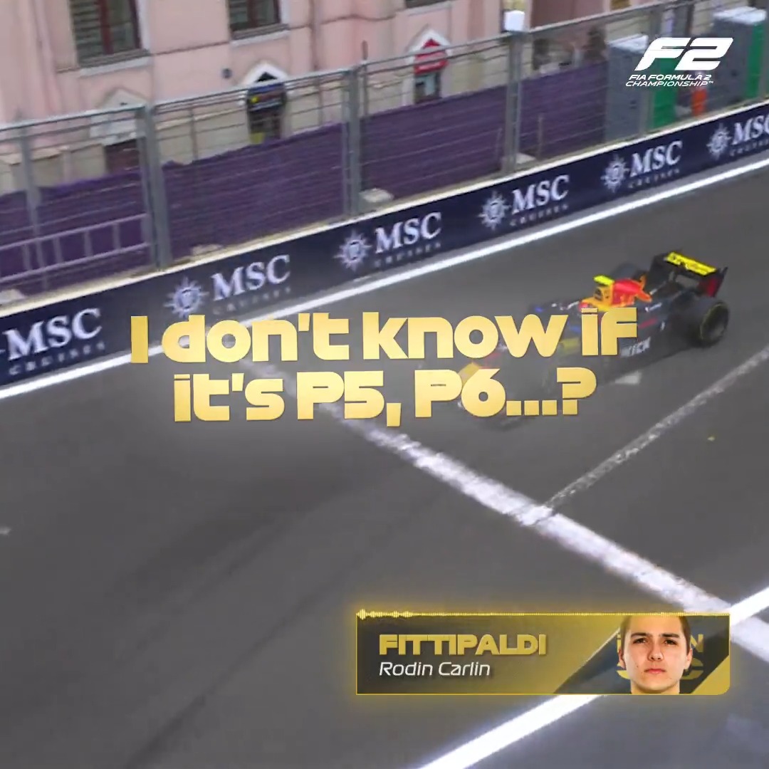 The best radio exchange of the season 😂📻 Bravo, Enzo Fittipaldi and Plan9! #AzerbaijanGP #F2