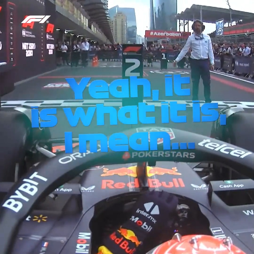 "It is what it is" No complaints from Max after Checo profited from the Safety Car #AzerbaijanGP #F1