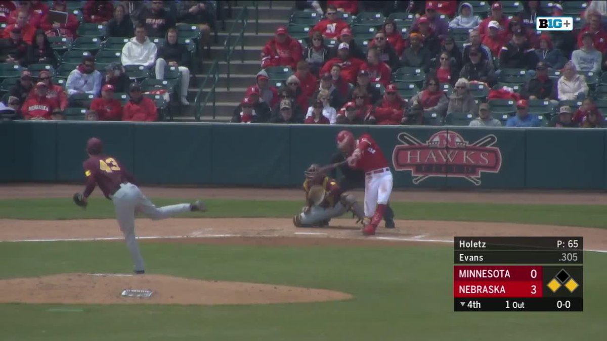.Cole Evans doubles our lead.