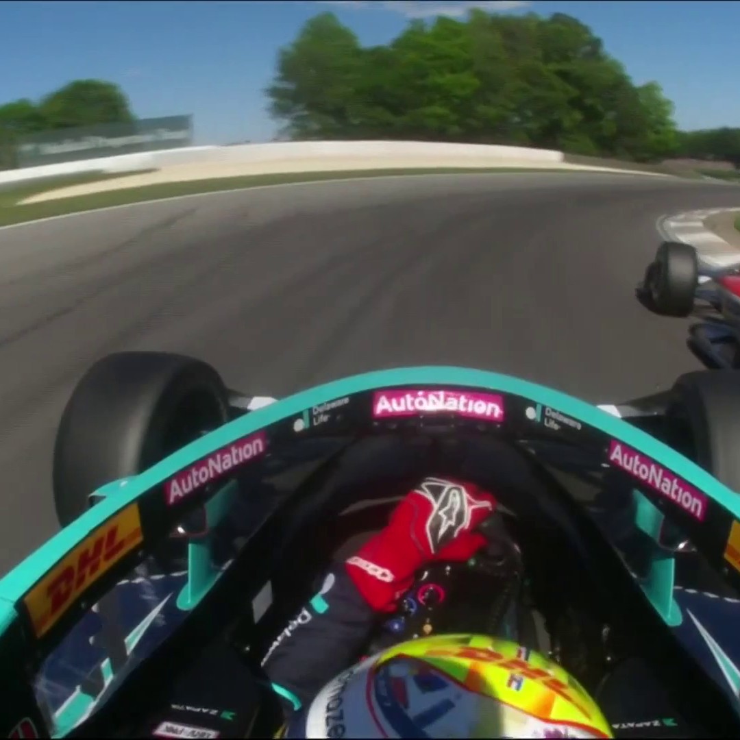ROMAIN GROSJEAN! Back in the lead past Scott McLaughlin! #INDYCAR 📺 : @NBC and @Peacock