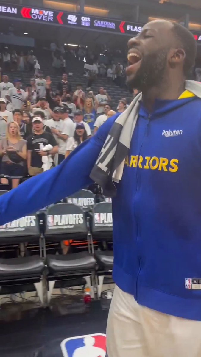"On to the next one ... Light the beam!" Draymond is HYPED 😤