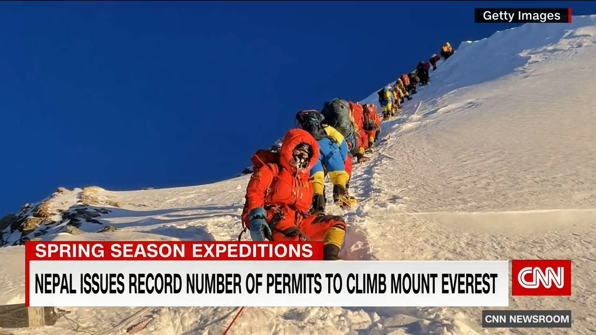 Authorities in Nepal have issued a record number of permits to those seeking to climb Mount Everest.