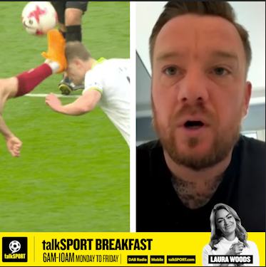 “It’s a sending off! That cost us the game!” “He’s gashed his face, it’s dangerous play. He wins the game and shouldn’t be on!” 😡 🟥 Jamie O’Hara is fuming that Diogo Jota wasn’t sent off for his high boot on Skipp.