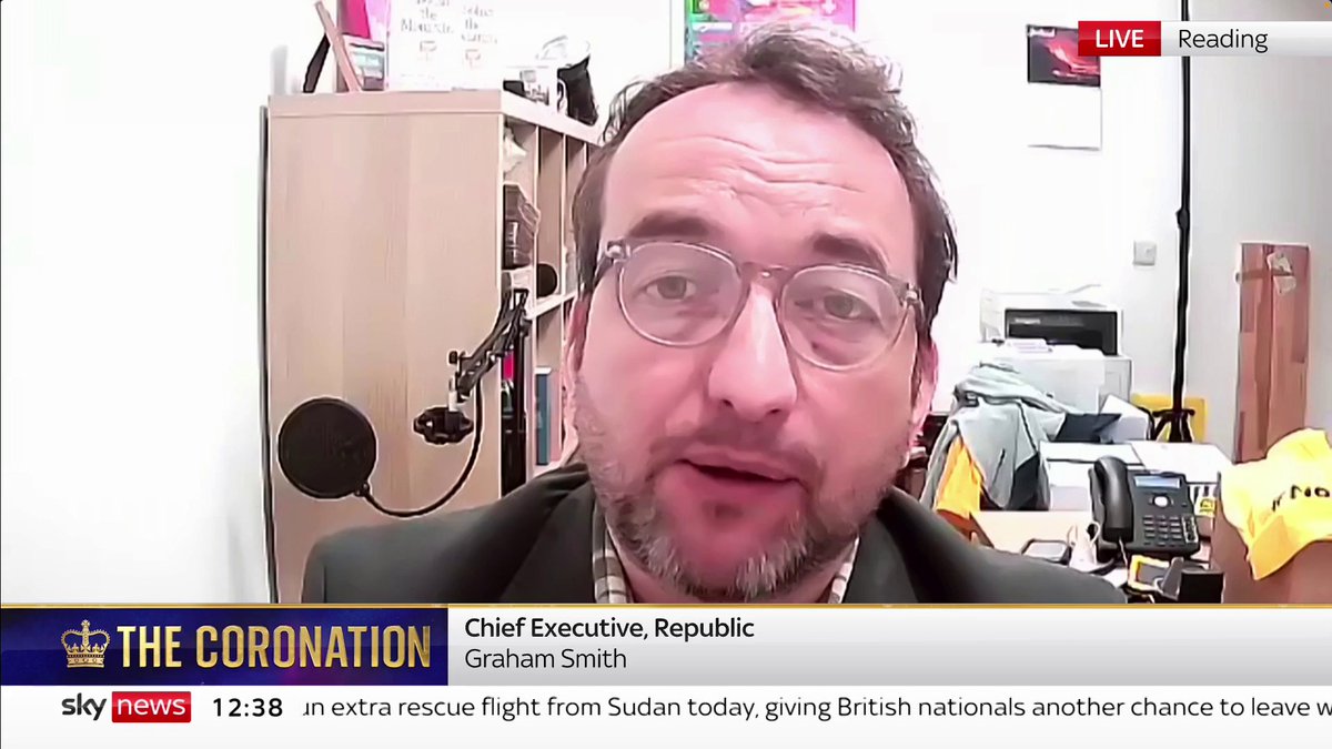 'There is no evidence that the Monarchy is good for tourism' Graham Smith says there is a downward trend in visitors because of disruptions caused by Royal events, and criticises the expense of the "offensive" £250 million on the King's "vanity parade"