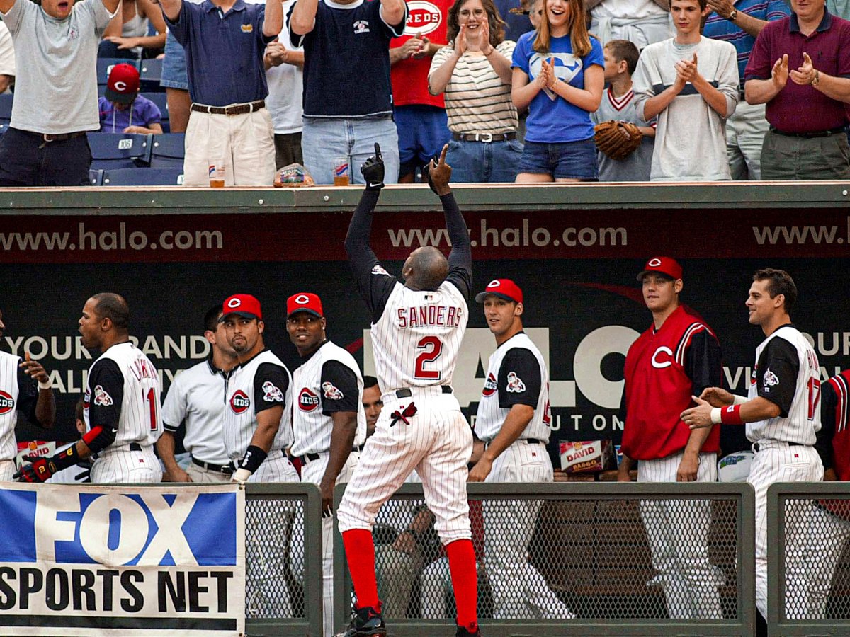 May 1, 2001: COACH PRIME puts on a show in his return after three seasons away from baseball. #RedsVault
