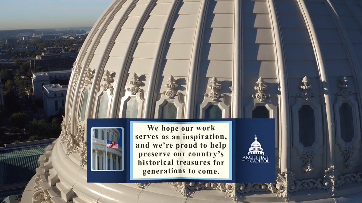 Preservation of heritage assets on the #USCapitol campus is one of our core functions. The AOC is the steward of national treasures incl. buildings, artwork, architectural features, landscape features/fixtures, living botanical assets, archival records + more. #PreservationMonth
