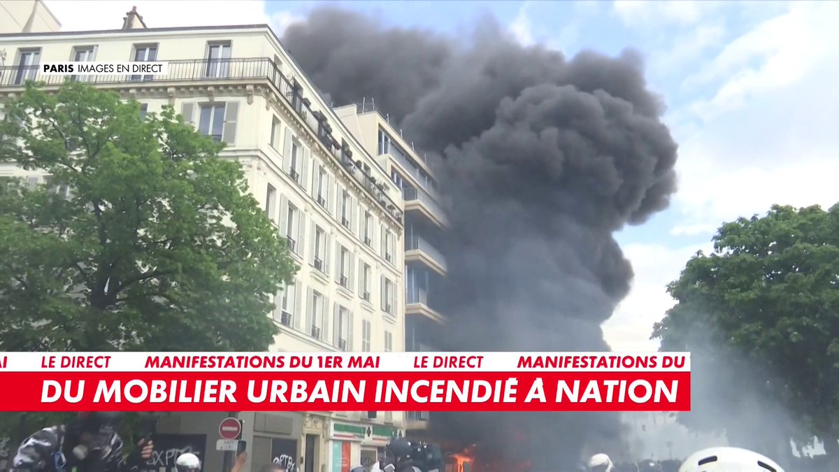 1er-Mai : un incendie se propage près de la place de la Nation