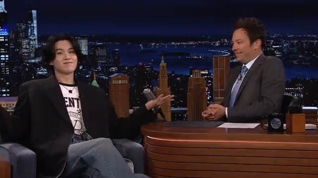 #SUGA addresses whether he’s the best basketball player in 방탄소년단. #SUGAonFallon