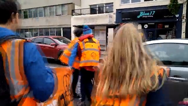 🚨 | NEW: A car has run into a group of Just Stop Oil protestors and driven over a foot