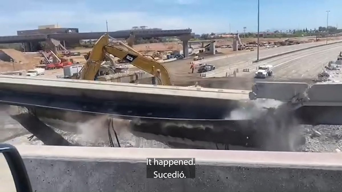 Gone! Crews with the I-10 BWC Project removed the old 48th St and Broadway Rd bridges over I-10. See the jackhammering of bridge decks, shearing of girders and what’s next with the old bridges gone, in this Behind the Scenes video. #StayAheadOfTheCurve at