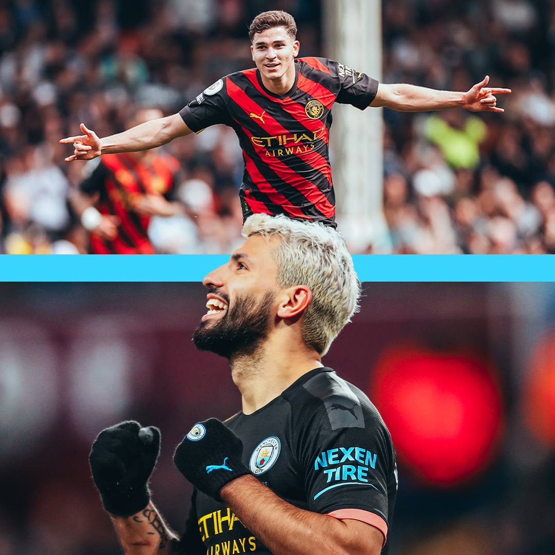 Same but different! 😎 @julianalvarezzz x Sergio Kun Aguero 🇦🇷