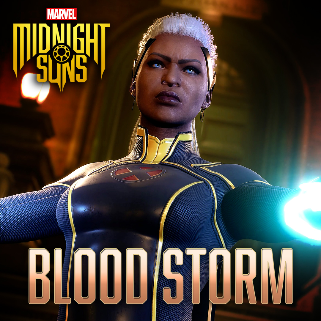 On May 11, lightning strikes TWICE! ⚡ Storm joins the squad ⚡ Midnight Suns arrives on PS4 and Xbox One - including all DLC! 📰: