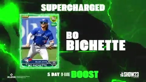 Bo became the 3rd player in the Expansion Era to have two 5-hit games in the first 30 games! 🤯 Toronto Blue Jays Bo Bichette gets 🔋#Supercharged🔋to a 9️⃣9️⃣ OVR for the next 5️⃣ days! #MLBTheShowSC | #NextLevel