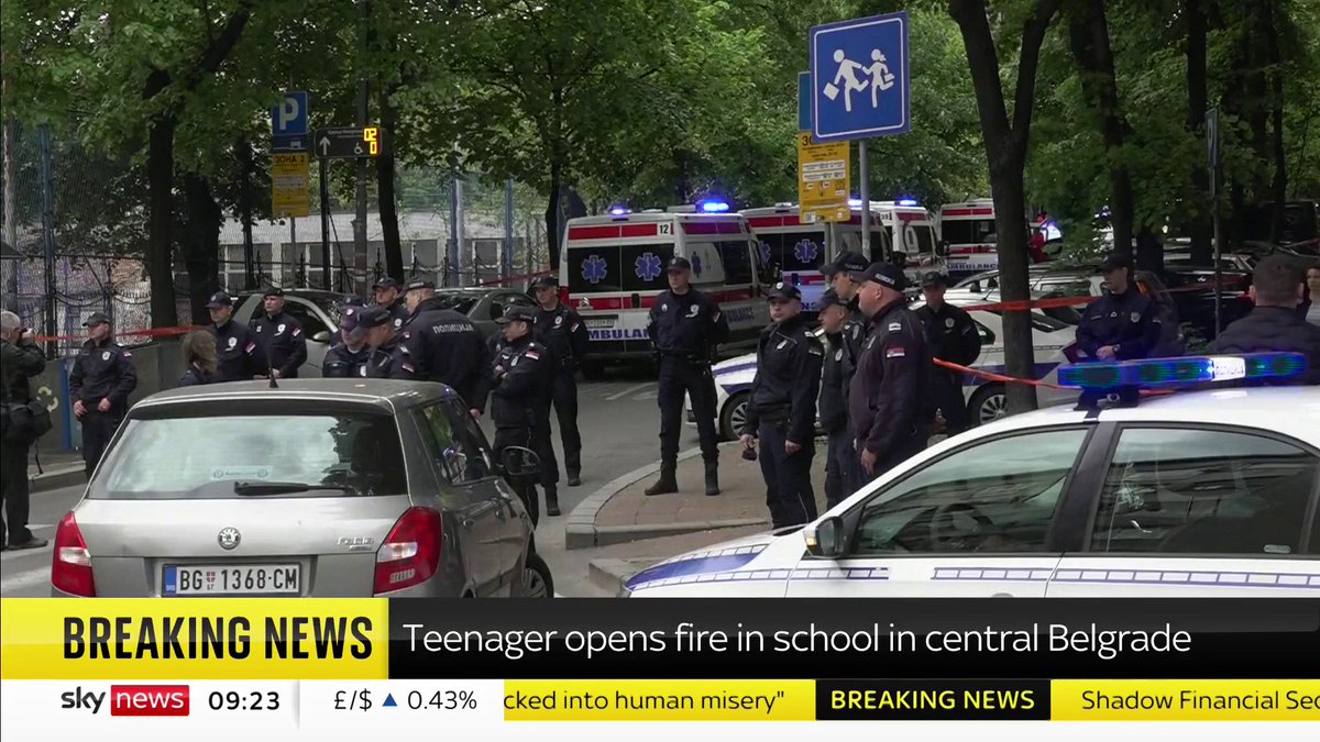 BREAKING: A 14 year old boy has opened fire in a school in central Belgrade this morning. 📺 Sky 501, Virgin 602, Freeview 233 and YouTube