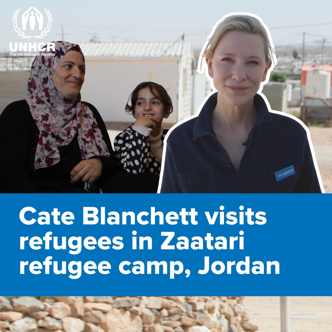 "I feel conflicted today." UNHCR Goodwill Ambassador Cate Blanchett just got back from a trip meeting Syrian refugees in Jordan. This week we’ll share some of their stories — the uplifting and the painful.