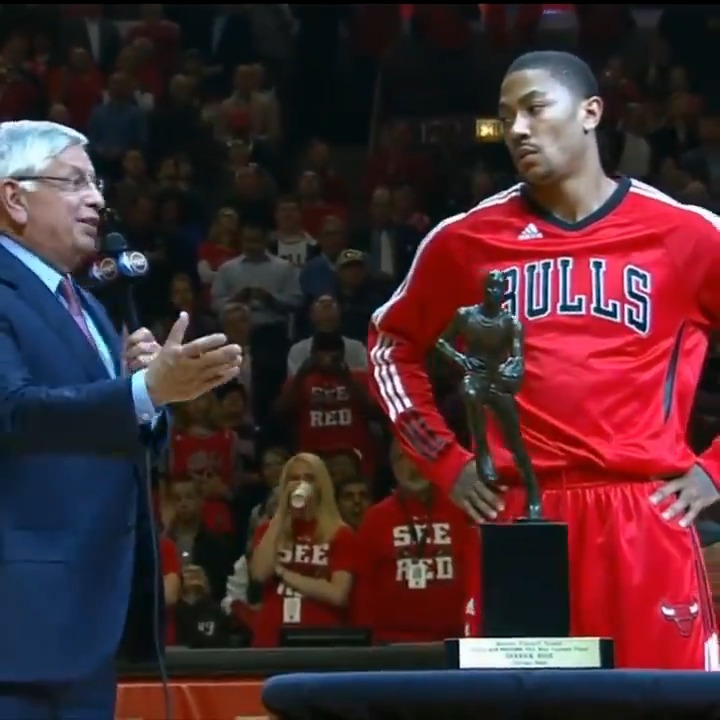 12 YEARS AGO TODAY 🌹 22-year-old Derrick Rose received 113 of 121 first-place votes to become the youngest MVP in NBA history. 1st Place Votes LeBron James (4) Dwight Howard (3) Kobe Bryant (1)
