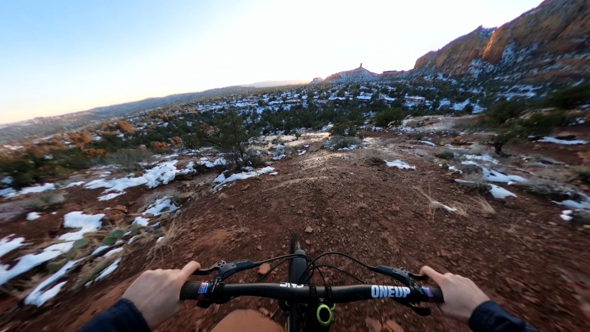 #GoProAthlete Remy Mettelier likes it steep + slick—turns out Sedona slabs are both 🏜️ Shot on #GoProMAX. #GoPro #HyperSMooth #GoProMTB #Bike #MTB #MountainBiking #Sedona #Arizona